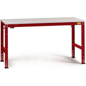 Manuflex LU4093.3003 ESD ESD pracovní stůl Univerzální standardní základní stůl s kaučuk, Šxhxv = 1750 x 1000 x 760-870 mm rubínově červená