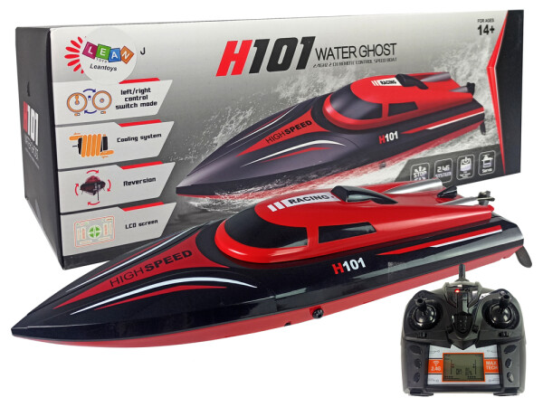 Mamido Motorový člun H101 na dálkové ovládání R/C 1:48 2,4 GHz červený