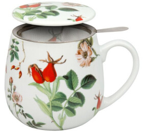 Hrnek buclák se sítkem - My favourite tea rose 420 ml