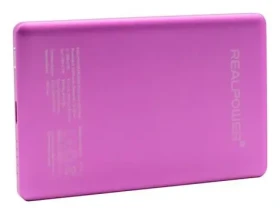 RealPower PB-5000 MAG Ultra Slim růžová / Powerbanka / 5000 mAh / MagSafe 15W / USB-C PD 20W (506401)