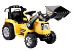 Mamido Dětský elektrický traktor Power s radlicí žlutý