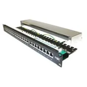 NetX Patch panel 24p c6 1U černý dual IDC stíněný (GA-2842240-C6)