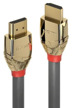 Lindy HDMI Gold Line šedá / Propojovací kabel / 10 m / pozlacené konektory (37866)