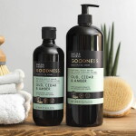 Baylis & Harding Přírodní sprchový gel Goodness Oud/Cedar/Amber 1 l, hnědá barva, plast