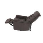 Polohovací křeslo, elektrické zabudované ovládání, hnědá, látka, TV-925 BR2
