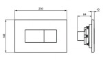 IDEAL STANDARD - Solea Ovládací tlačítko splachování Solea P2, chrom mat R0110JG