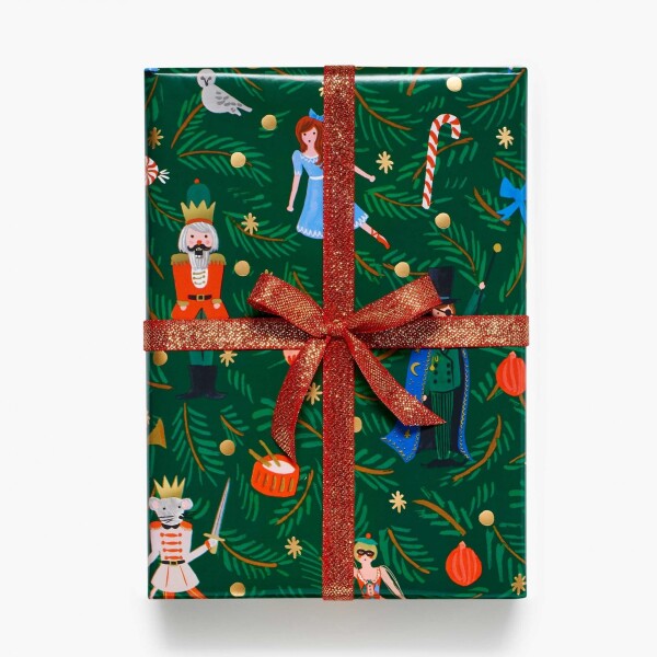 Rifle Paper Co. Balicí papír Nutcracker 76x240, zelená barva, multi barva, papír