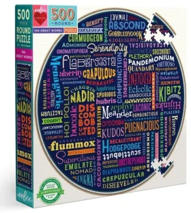 EEBOO Kulaté puzzle 100 skvělých slov