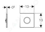 GEBERIT - Splachovací systémy Elektronické ovládání splachování pisoárů typ 01, síťové napájení, easy to clean, matný chrom 116.021.JQ.5