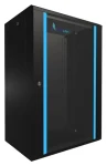 Extralink 18U 600x450 černá / Nástěnný rozvaděč / 19" / skleněné dveře / nosnost 300 kg (EX.14367)
