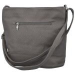 Trendy dámská koženková crossbody kabelka Carlina, tmavě šedá