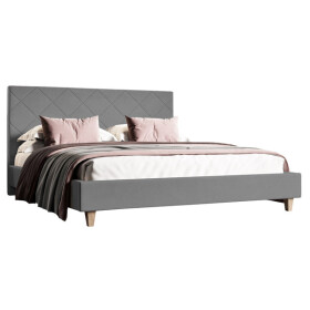 Čalouněná postel Sven 140x200, šedá, bez matrace