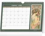 Kalendář 2024 stolní: Alfons Mucha, 30 × 21 cm
