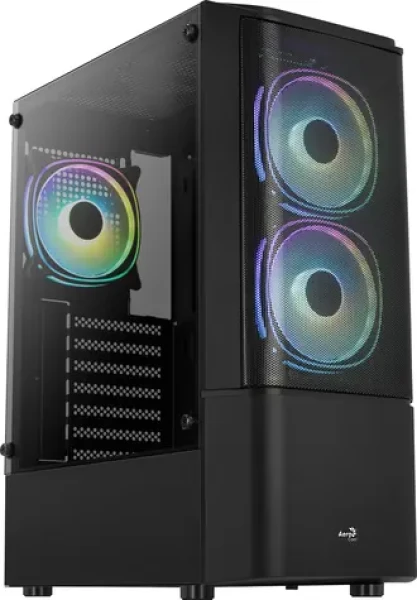 Aerocool Quantum Mesh v3 černá / PC skříň / ATX / mATX / mITX / 2x USB-A 3.0 / 1x USB-A 2.0 / 2x 120mm / bez zdroje (ACCM-PV31133.11)