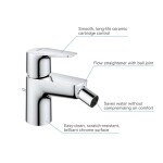 GROHE - Start Edge Bidetová baterie s výpustí, chrom 23345001