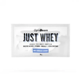 Just Whey Grass-Fed Protein – GymBeam (bílá čokoláda kokos, 30 g) (42850-3-30g-whitechocolatecoconut)