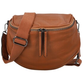 Stylová dámská koženková kabelko-ledvinka Ergitta Newa, hnědá