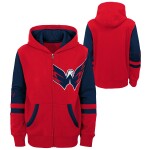 Outerstuff Dětská Mikina Washington Capitals Faceoff Colorblocked Fleece Full-Zip Velikost: Dětské let)