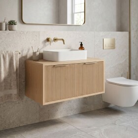 REA - Koupelnová skříňka pod umyvadlo Core 80cm Beige REA-M0407
