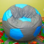 FRONTI Dětský taburet MÍČ 40 cm - šedá + světlemodrá
