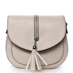 Stylová crossbody kabelka s třásněmi Federica, béžová