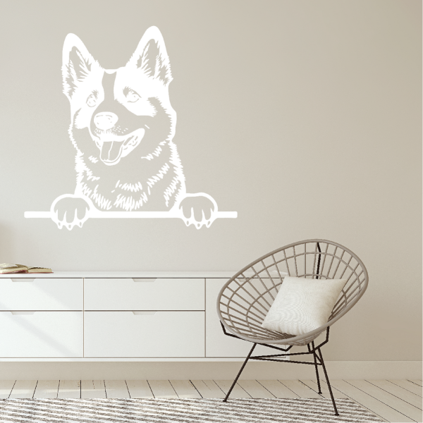 Samolepka Akita Inu Barva: bílá, Velikost: 60 x 58 cm