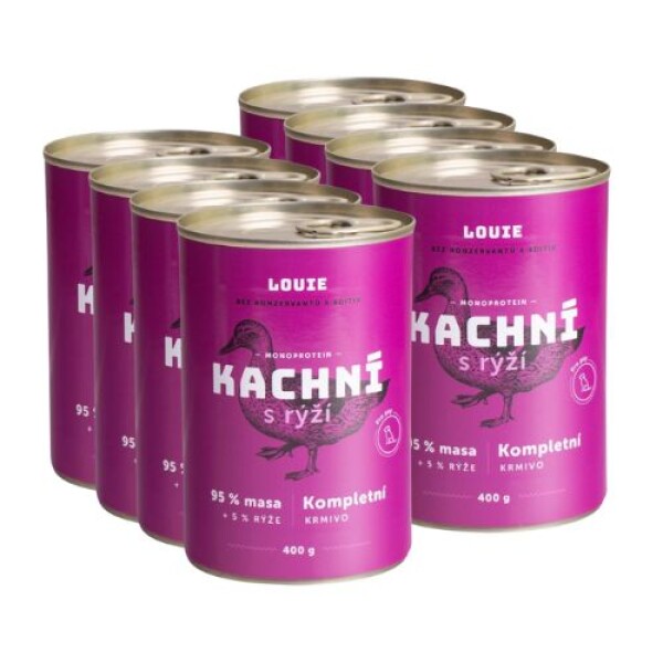 Louie konzerva Kachní s rýží 8x400g