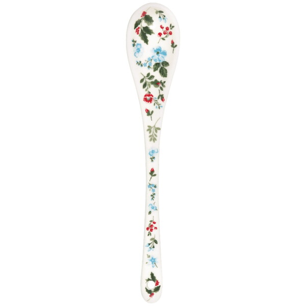 GREEN GATE Porcelánová lžička Carty White, multi barva, porcelán