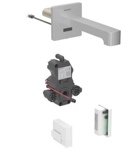 GEBERIT - Brenta Elektronická umyvadlová baterie pod omítku, napájení z generátoru, easy to clean, kartáčovaná nerez 116.296.SN.1