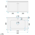 REA - Sada koupelnového nábytku s umyvadlem Monti 60cm Grey REA-M0015