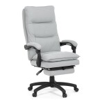 Kancelářské křeslo, synchronní mechanismus, stříbrná látka, KA-Y350 SIL