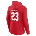 Fanatics Pánská mikina San Francisco 49ers NFL Christian McCaffrey #23 Player Hoodie Velikost: XL