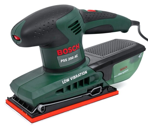 BOSCH PSS 250 AE / Vibrační bruska / 250W / brusná deska 92×182mm / až 24000 kmitů-min / odsávání prachu (0603340220)