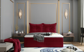 FRONTI Postel 8 140x200 s úložným prostorem - červená - Opera Ruby