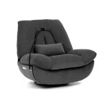 Polohovací křeslo, elektrické zabudované ovládání, šedá, látka, TV-7089 GREY2