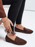 Dámské semišové hnědé mokasíny FashionStreet ZY1175 38