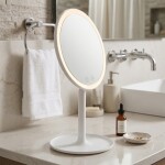 LED Kosmetické zrcátko SAT sklopné s kosmetické zrcátkom bílá SATZKLEDB SATZKLEDB