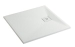 Erga Hyper, SMC sprchová vanička 70x70x2, 6 cm + sifon, bílá matná, ERG-V06-SMC-7070S-WH