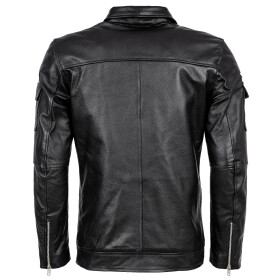 Pánská Kožená Bunda Agent Brixton Černá Velikost: 8XL
