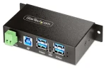 StarTech Industrial 4-Port USB Hub / USB rozbočovač / Řízený / USB 3.2 Gen 1 / Kovové tělo / 0–60 °C (5G4AINDRM-USB-A-HUB)