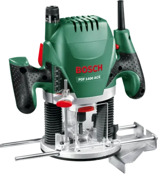 BOSCH POF 1400 ACE / Vrchní frézka / 1400 W / 10000 - 28000 ot. za min / zdvih: 55 mm / kleština: 6 mm (060326C800)