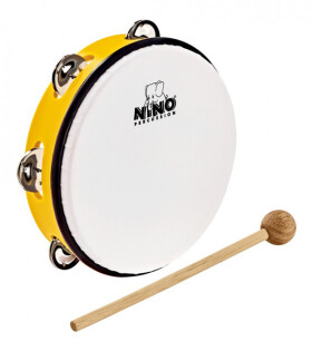 NINO Percussion NINO51Y ABS Tambourine 8” - Yellow