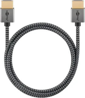 Goobay Plus 75758 šedá / HDMI kabel / Ultra High Speed HDMI 2.1 / 8K 60Hz / 2 m (75758)