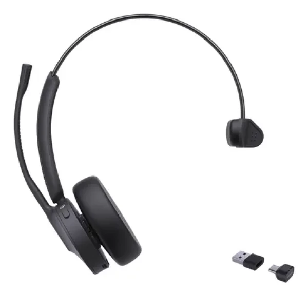 Yealink BH70 Mono černá / Mono náhlavní souprava / mikrofon / Bluetooth 5.2 / USB-C/A dongle / výdrž 43 h (1208705)
