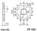 JT Sprockets Řetězové kolečko Suzuki LTZ 400/ LTR 450 Počet zubů: zubů: