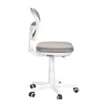 Dětská židle, šedá síťovina, černý plastový kříž, kolečka na tvrdé podlahy