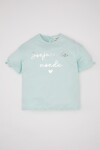 DEFACTO Baby Girl Crew Neck Printed Short Sleeve T-Shirt