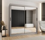 Šatní skříň Abi Rubino T3 Rozměry: 150 cm, Barva korpusu + barva dveří: Kašmír