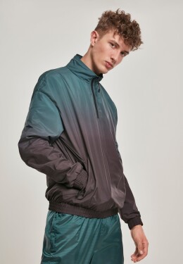 Gradient Pull Over Jacket černá/lahvově zelená