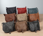 Módní dámská koženková crossbody kabelka Oresta, červená